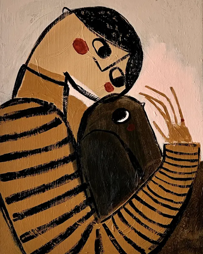 Black Bird · 30 x 40 cm